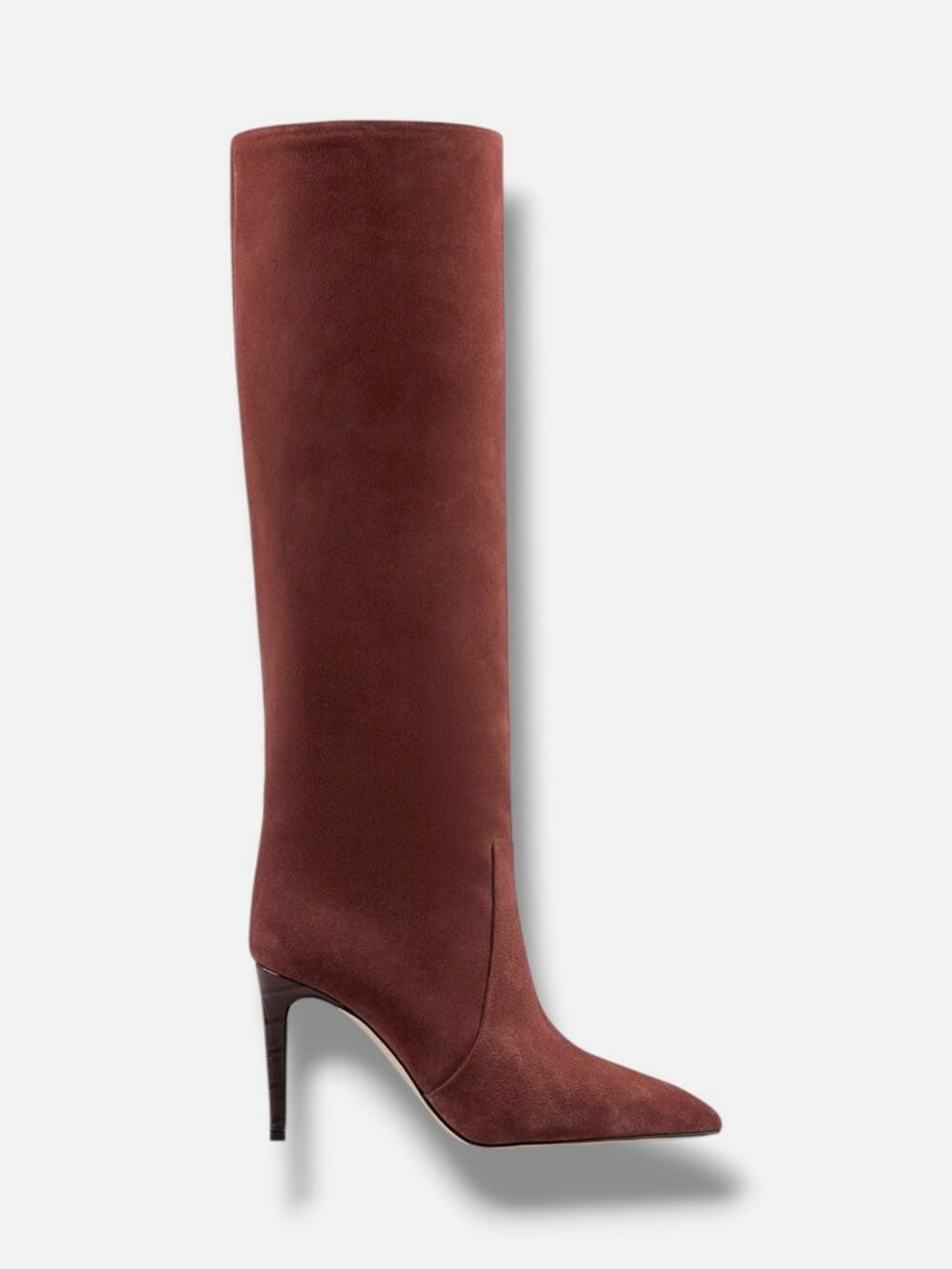 Paris Texas Women's Red 85MM Suede Knee-High Stiletto Boots Size 38